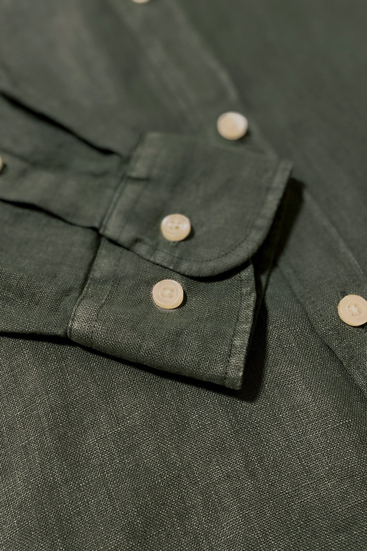 Camisa 100% lino VERDE CACERÍA