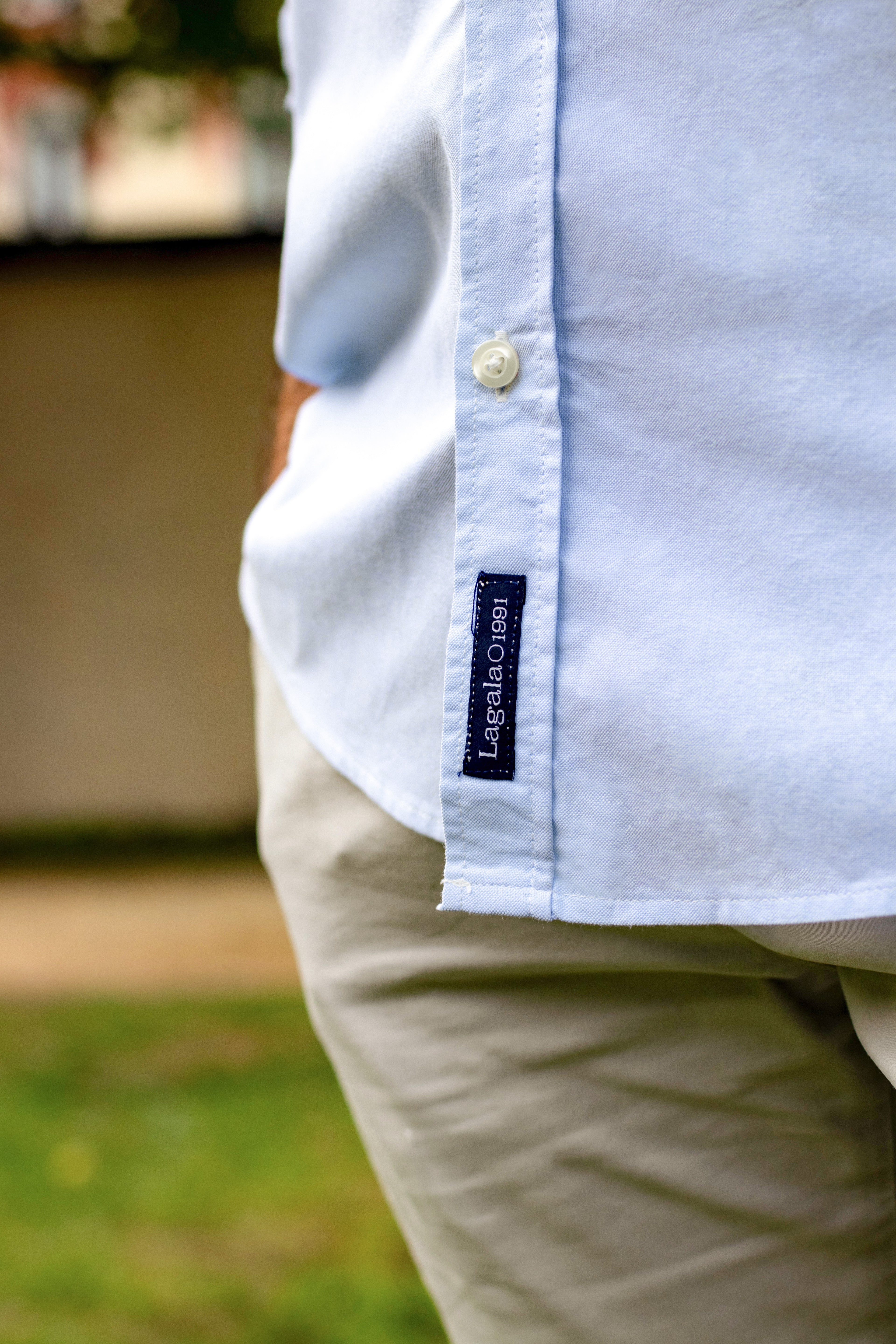 Camisa 100% algodón OXFORD CELESTE