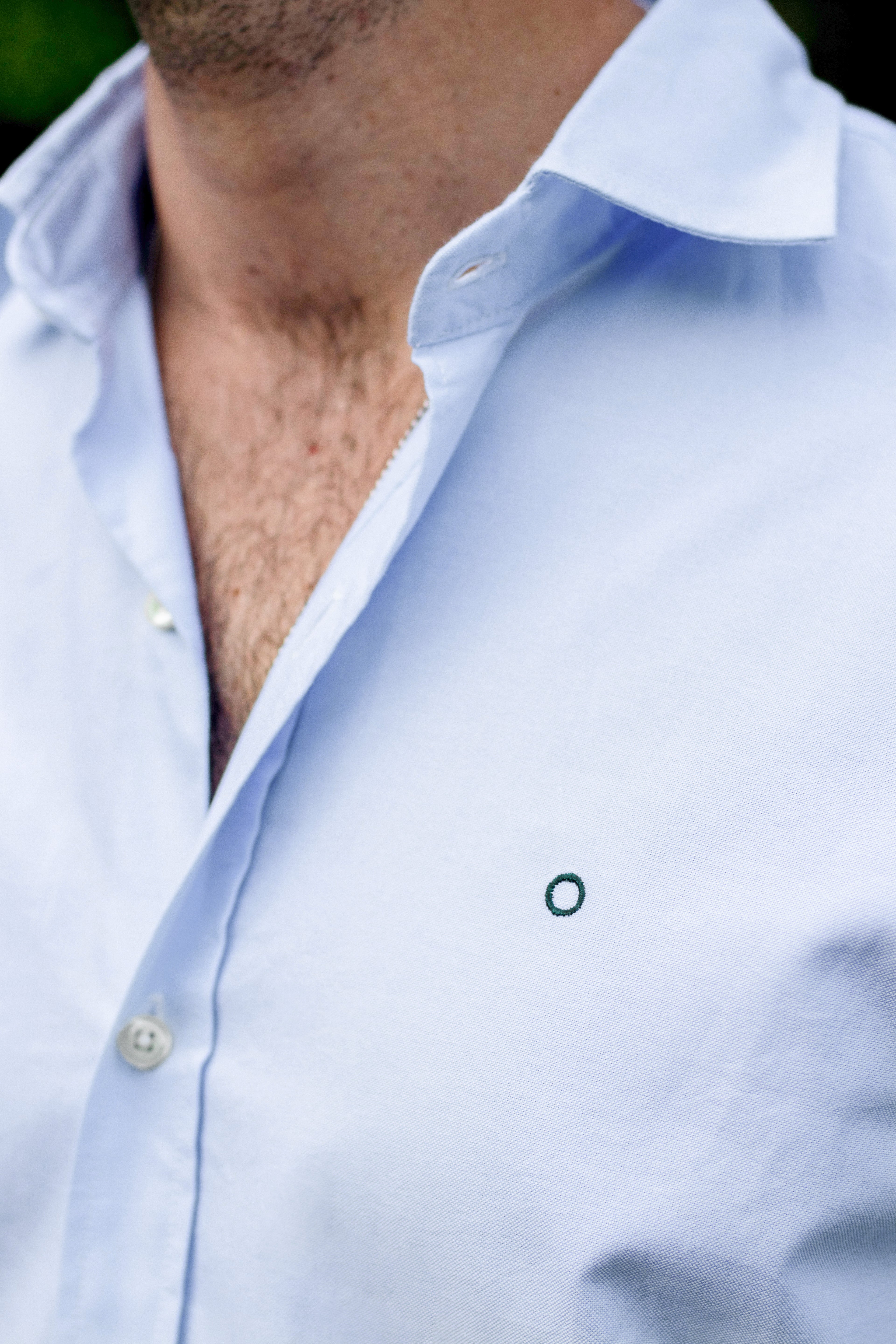 Camisa 100% algodón OXFORD CELESTE