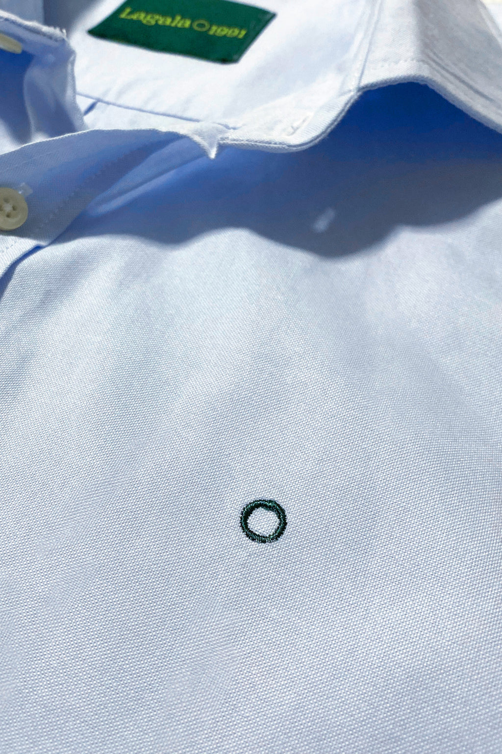 Camisa 100% algodón OXFORD CELESTE